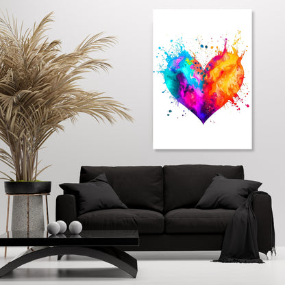 Two Hearts Wall Art Canvas Print