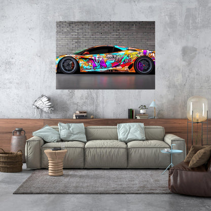 Chromatic Drift Wall Art Canvas Print