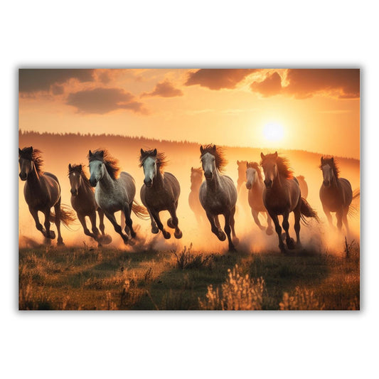 Horses Run Free Animal Kingdom Wall Art Canvas Print