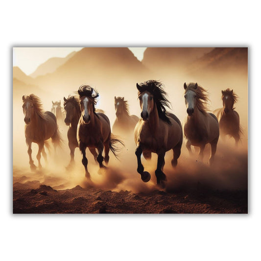 Stallions Run Free Animal Kingdom Wall Art Canvas Print