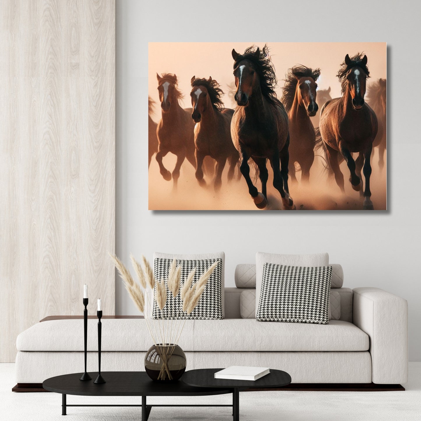 Wild Stallions Animal Kingdom Wall Art Canvas Print