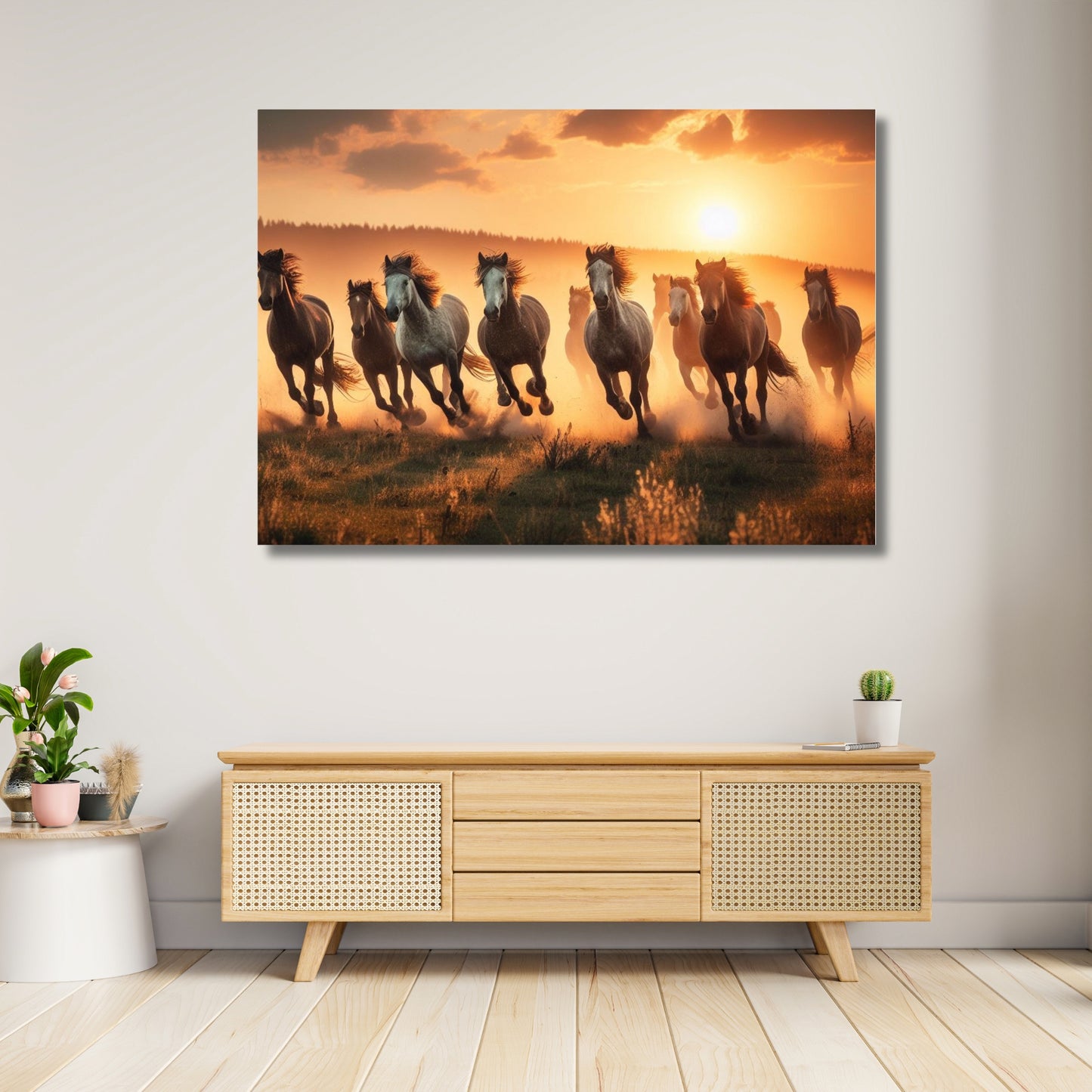 Horses Run Free Animal Kingdom Wall Art Canvas Print