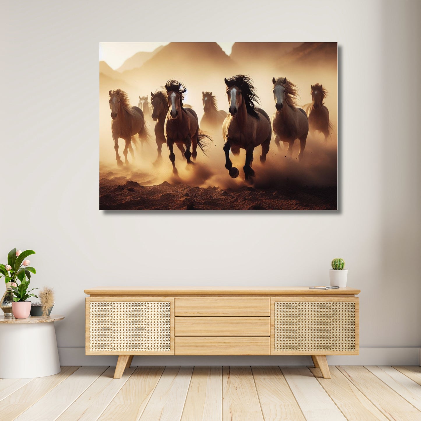 Stallions Run Free Animal Kingdom Wall Art Canvas Print