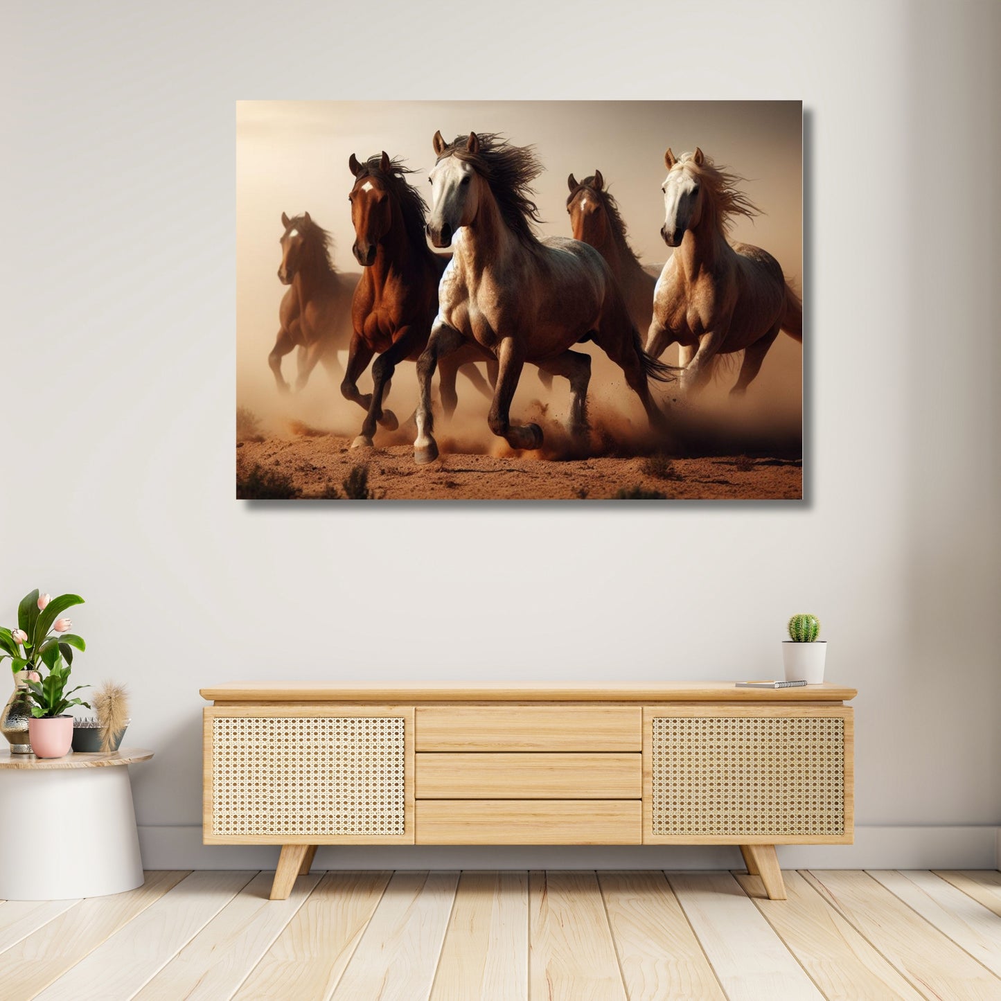 Wild Horses Animal Kingdom Wall Art Canvas Print