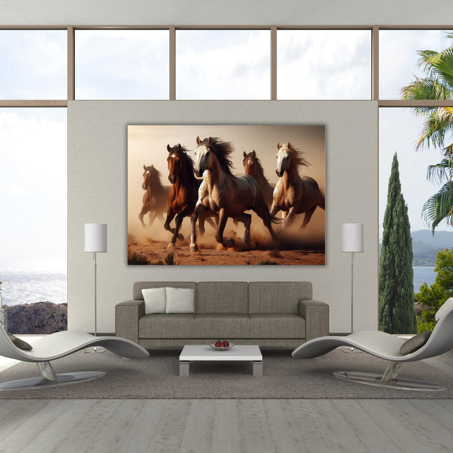 Wild Horses Animal Kingdom Wall Art Canvas Print