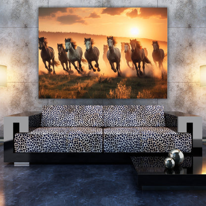 Horses Run Free Animal Kingdom Wall Art Canvas Print