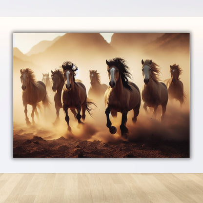 Stallions Run Free Animal Kingdom Wall Art Canvas Print