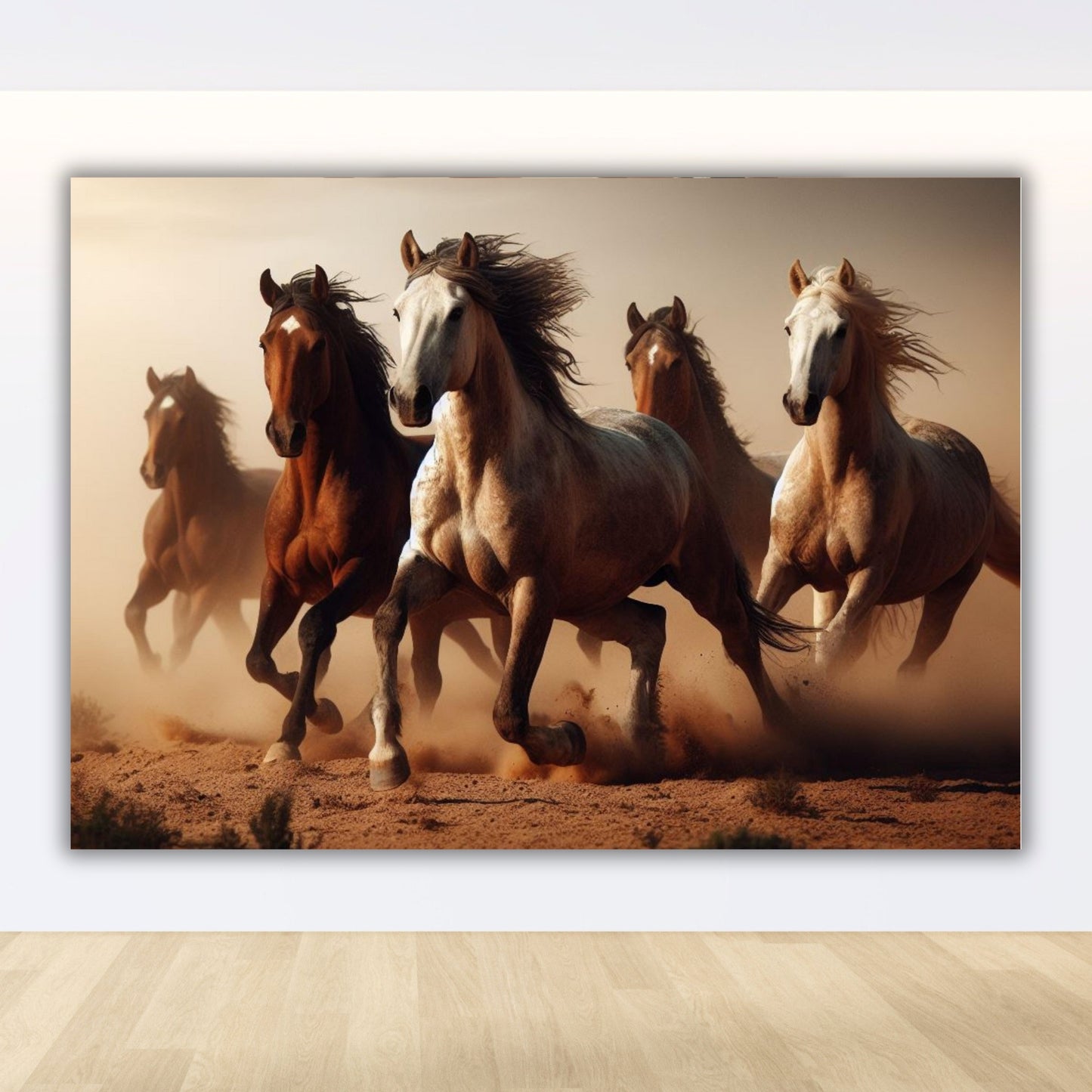 Wild Horses Animal Kingdom Wall Art Canvas Print