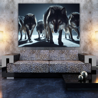 Pack Of Wolves Animal Kingdom Wall Art Canvas Print