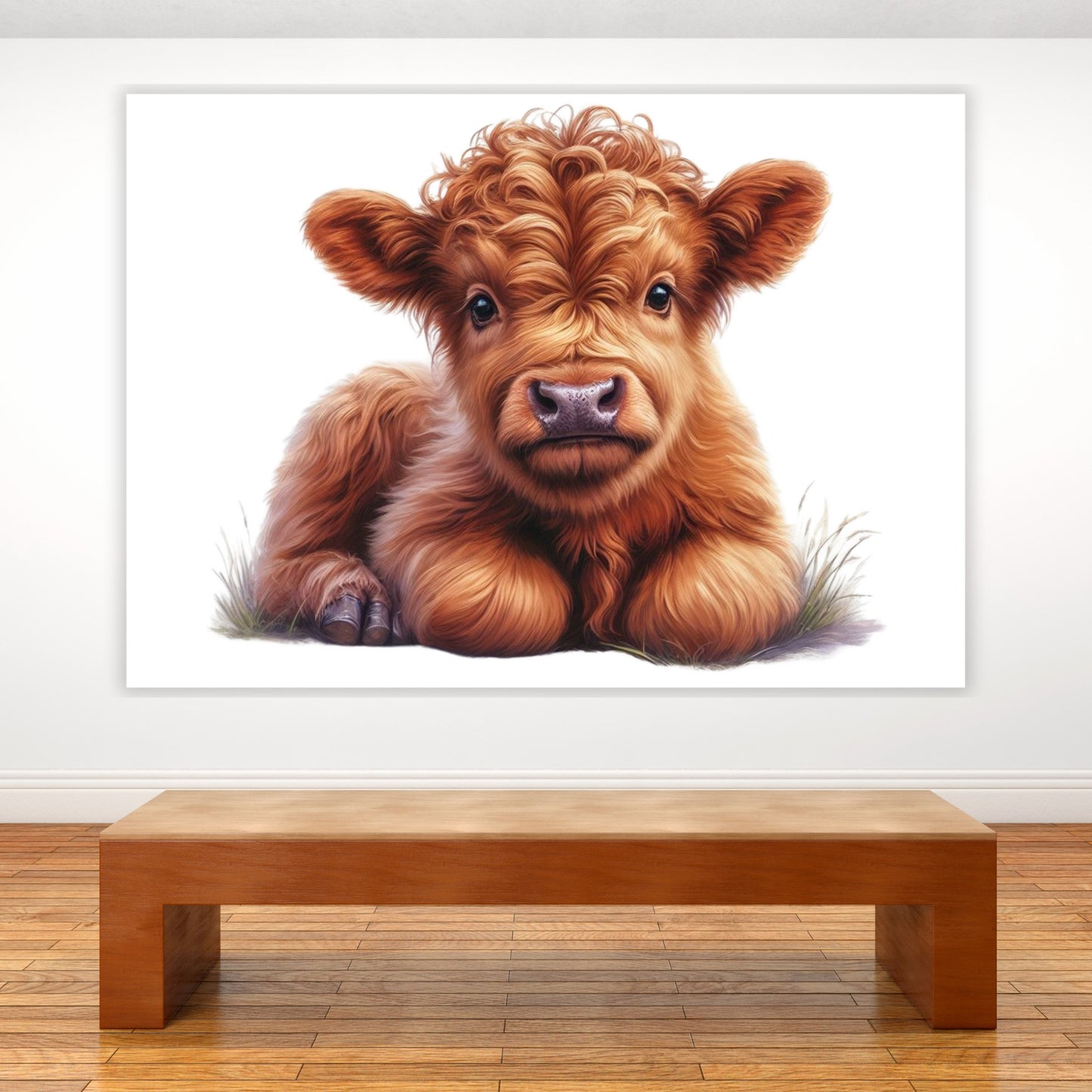 Highland Cow Wall Art Canvas Print