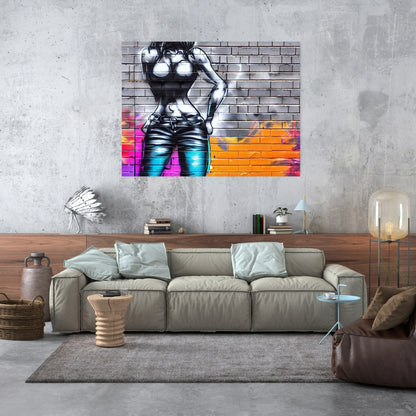 Graffiti Diva Wall Art Canvas Print