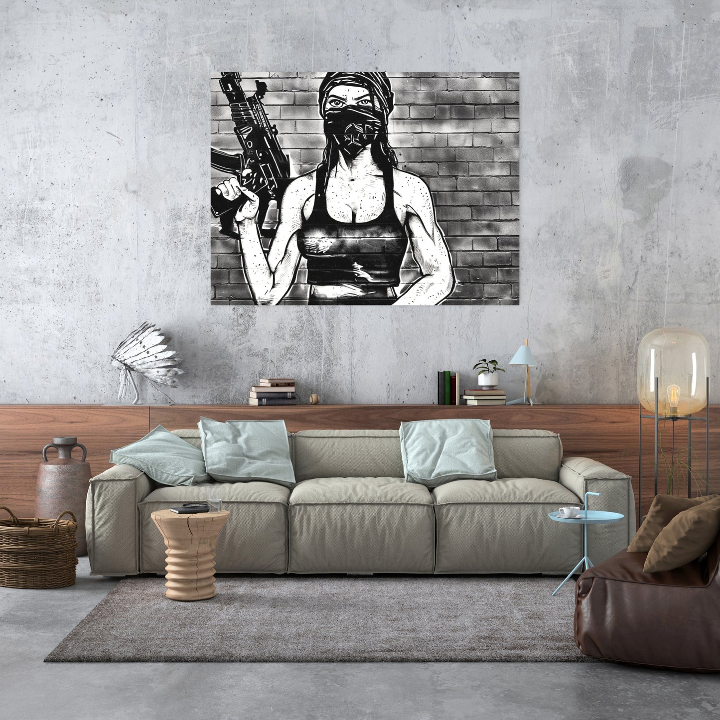 Rebel Rose Wall Art Canvas Print