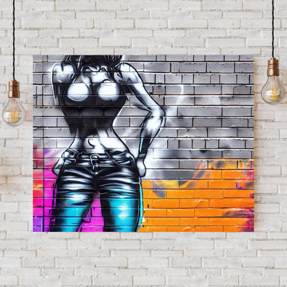 Graffiti Diva Wall Art Canvas Print