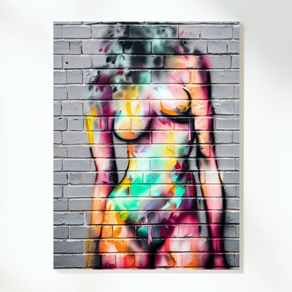 Graffiti Femme Wall Art Canvas Print