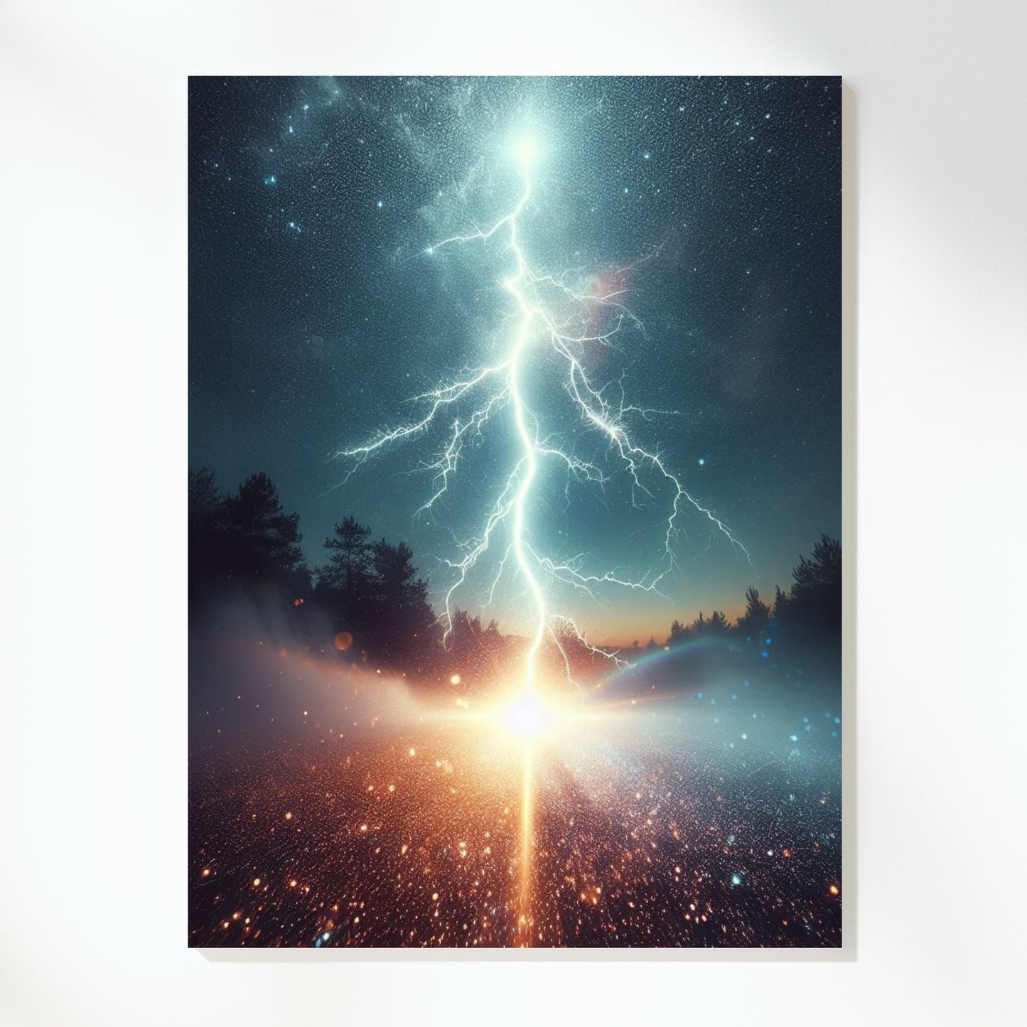 Lightning Crashes Wall Art Canvas Print