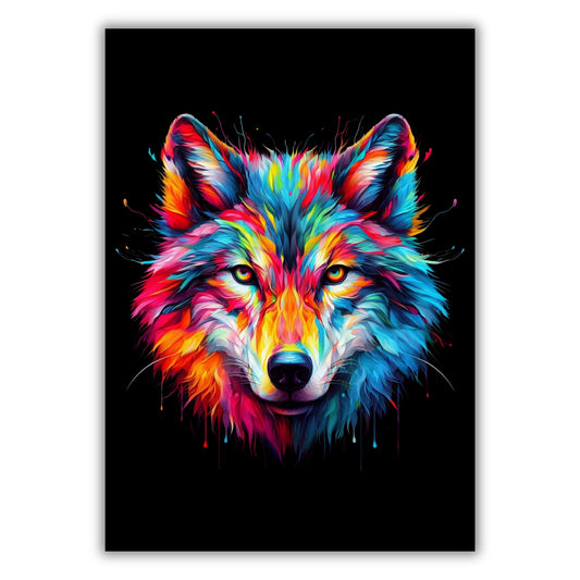 Luminous The Wolf Wall Art Canvas Print