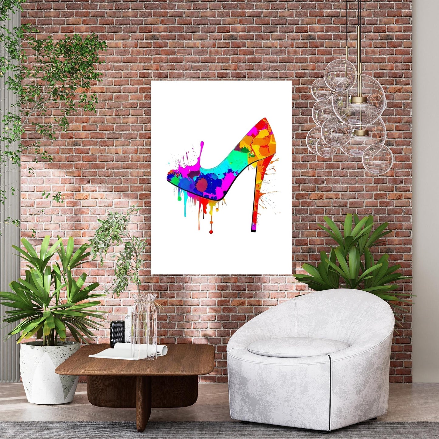 Fashionista High Heel Shoe Wall Art Canvas Print