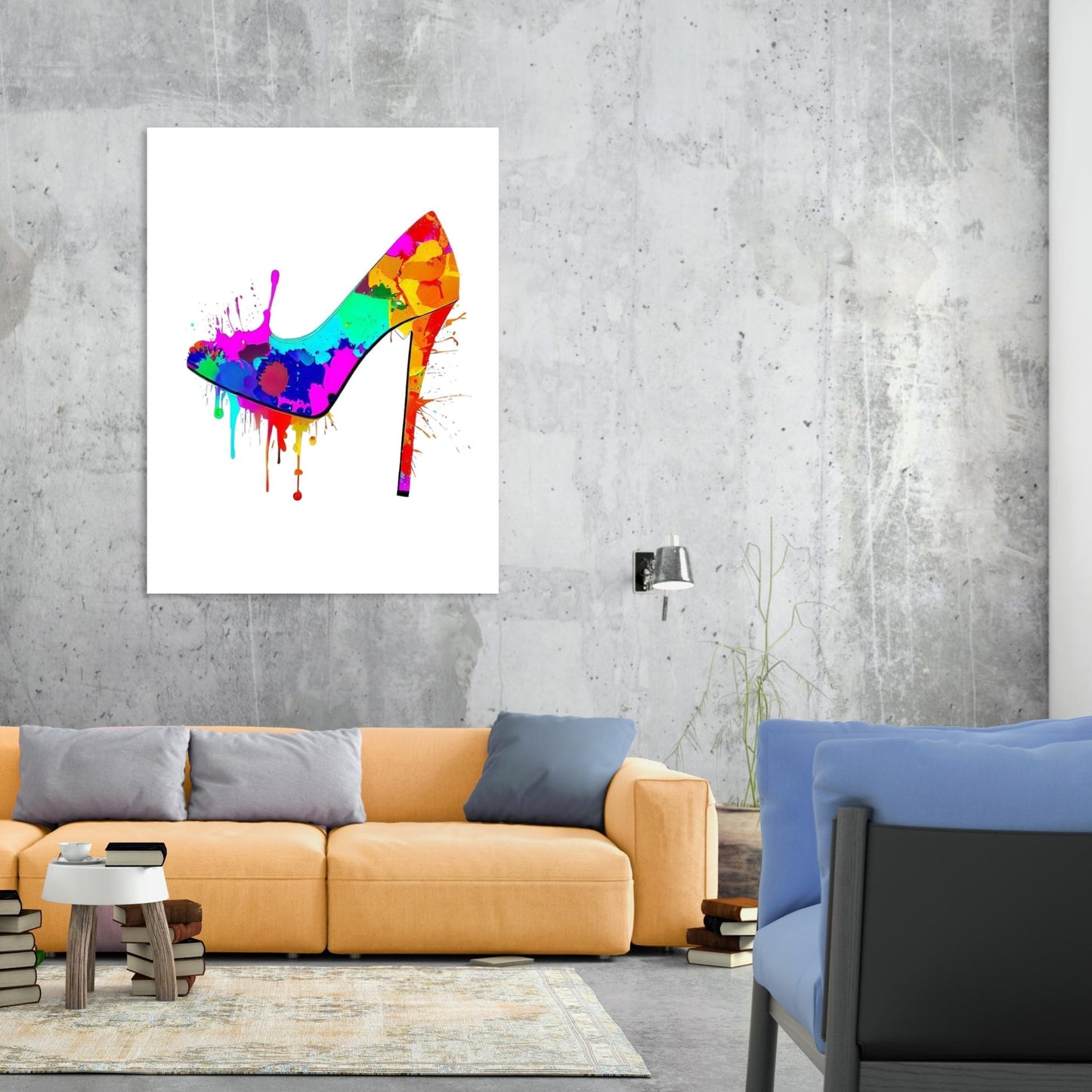 Fashionista High Heel Shoe Wall Art Canvas Print