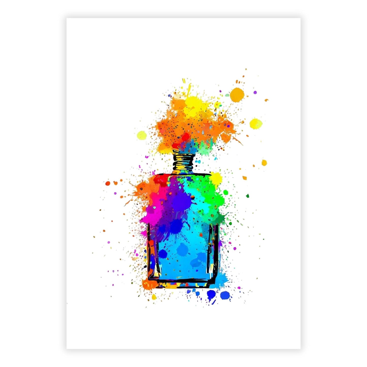 Fashionista Perfume Bottle Wall Art Canvas Print