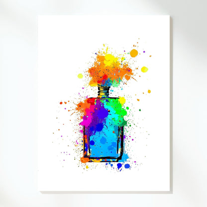 Fashionista Perfume Bottle Wall Art Canvas Print