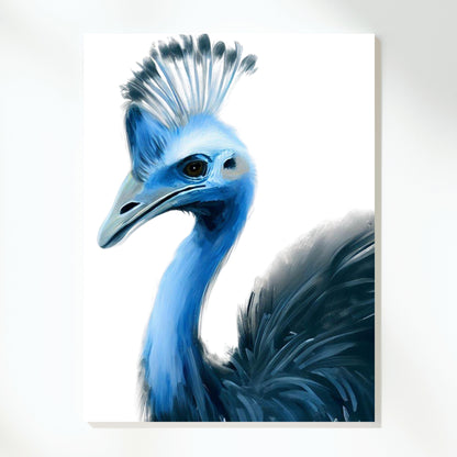 Hamptons Cassowary Wall Art Canvas Print