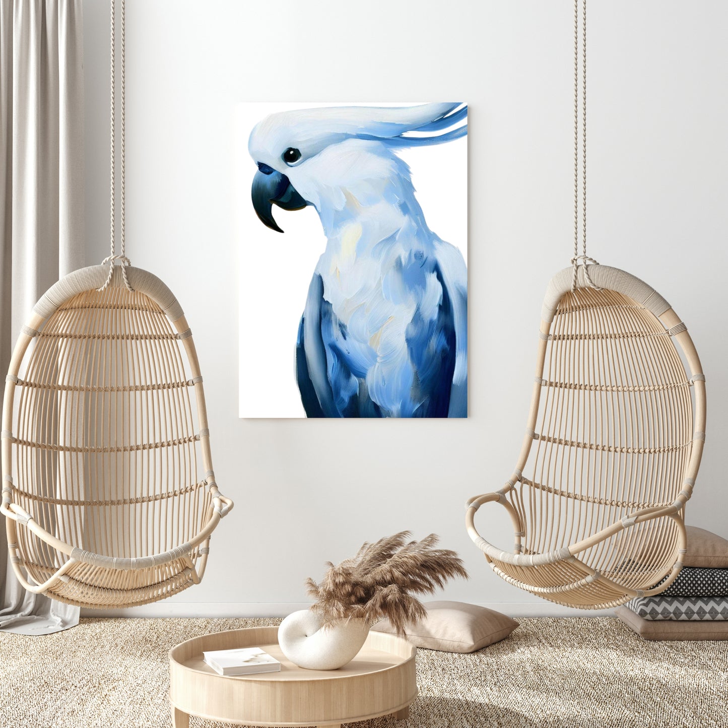 Hamptons Cockatoo Wall Art Canvas Print