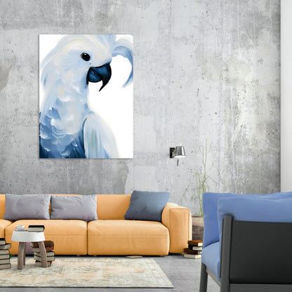 Hamptons Cheeky Cockatoo Wall Art Canvas Print