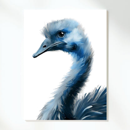 Hamptons Emu Wall Art Canvas Print