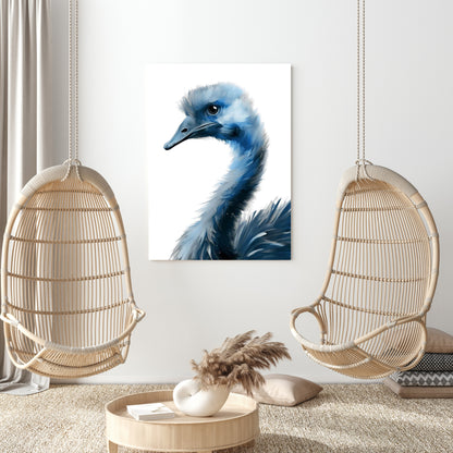 Hamptons Emu Wall Art Canvas Print