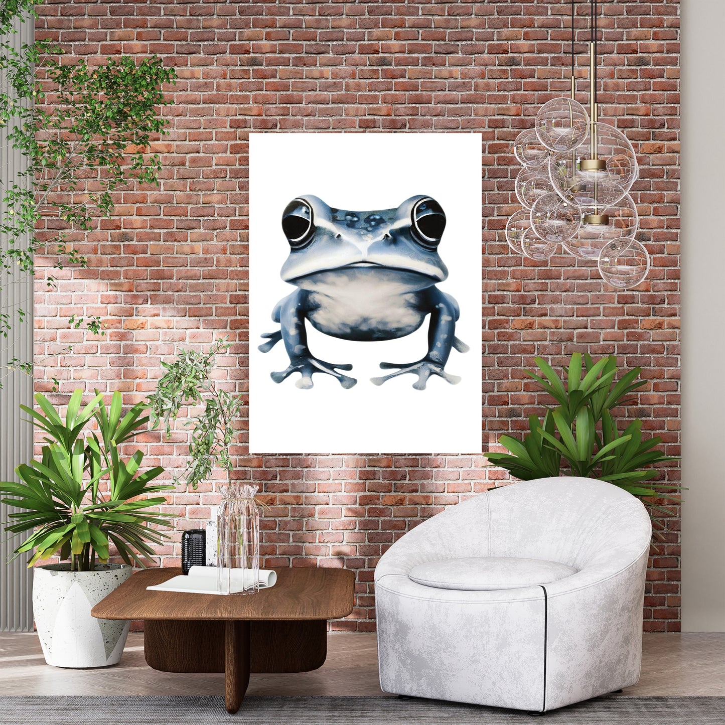 Hamptons Frog Wall Art Canvas Print