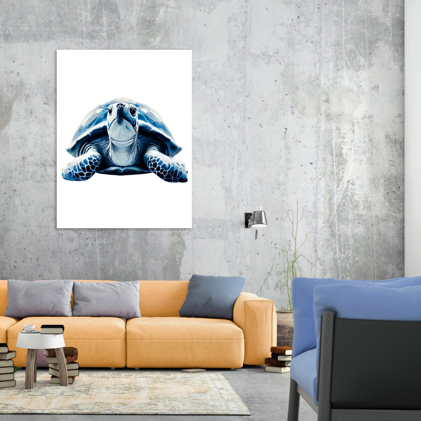 Hamptons Turtle Wall Art Canvas Print