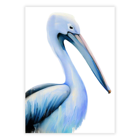 Hamptons Pelican Wall Art Canvas Print