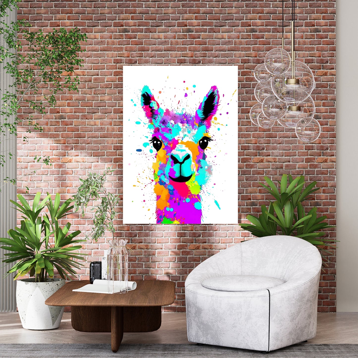 Larry Llama Wall Art Canvas Print