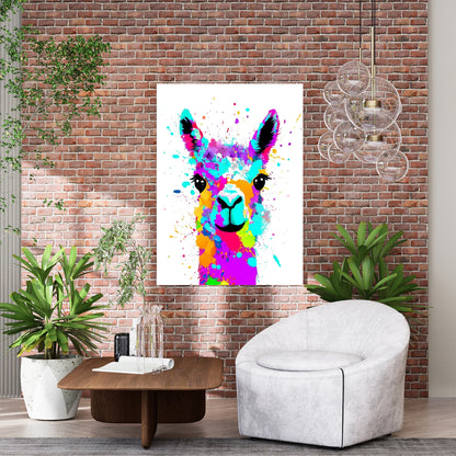 Larry Llama Wall Art Canvas Print