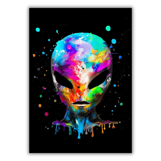 Alien Attack (Midnight) Wall Art Canvas Print