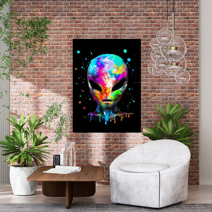 Alien Attack (Midnight) Wall Art Canvas Print