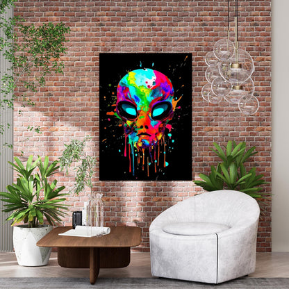 Super Alien (Midnight) Wall Art Canvas Print