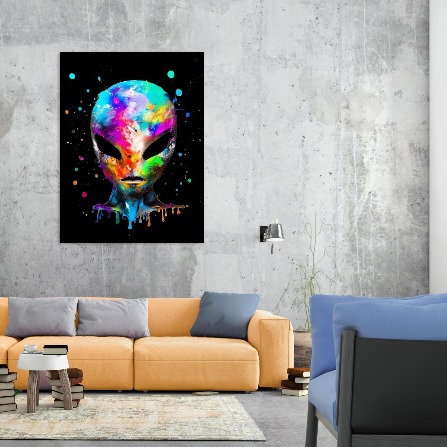 Alien Attack (Midnight) Wall Art Canvas Print