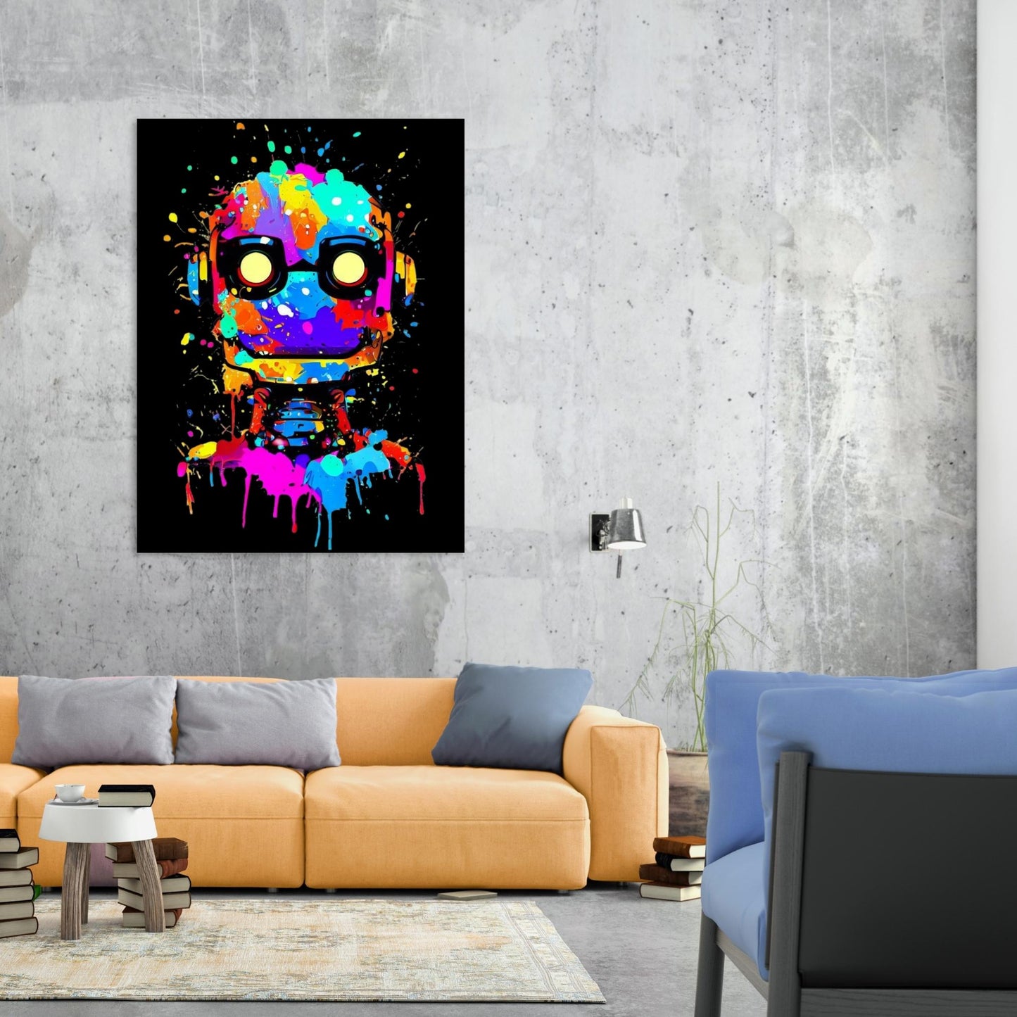 Cyborg Princess (Midnight) Wall Art Canvas Print