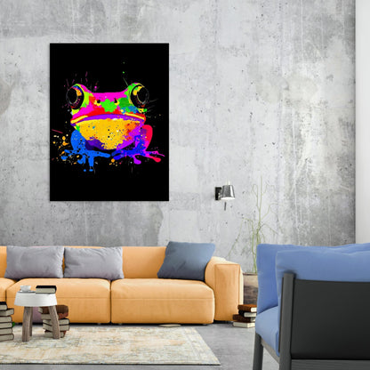 Freddie Frog (Midnight) Wall Art Canvas Print