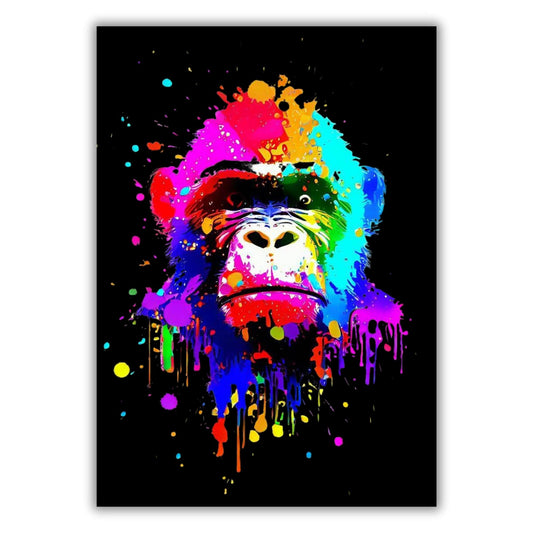 Gorilla (Midnight) Wall Art Canvas Print