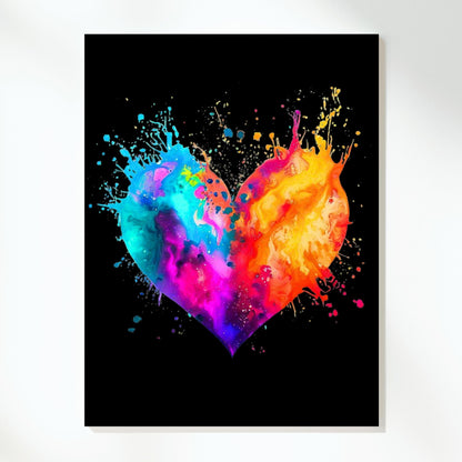 Two Hearts (Midnight) Wall Art Canvas Print