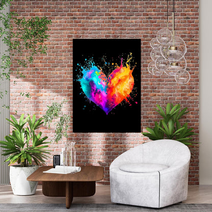 Two Hearts (Midnight) Wall Art Canvas Print