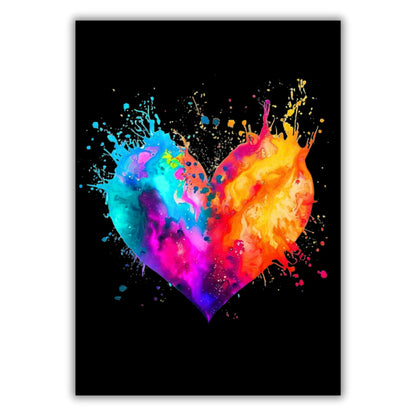 Two Hearts (Midnight) Wall Art Canvas Print