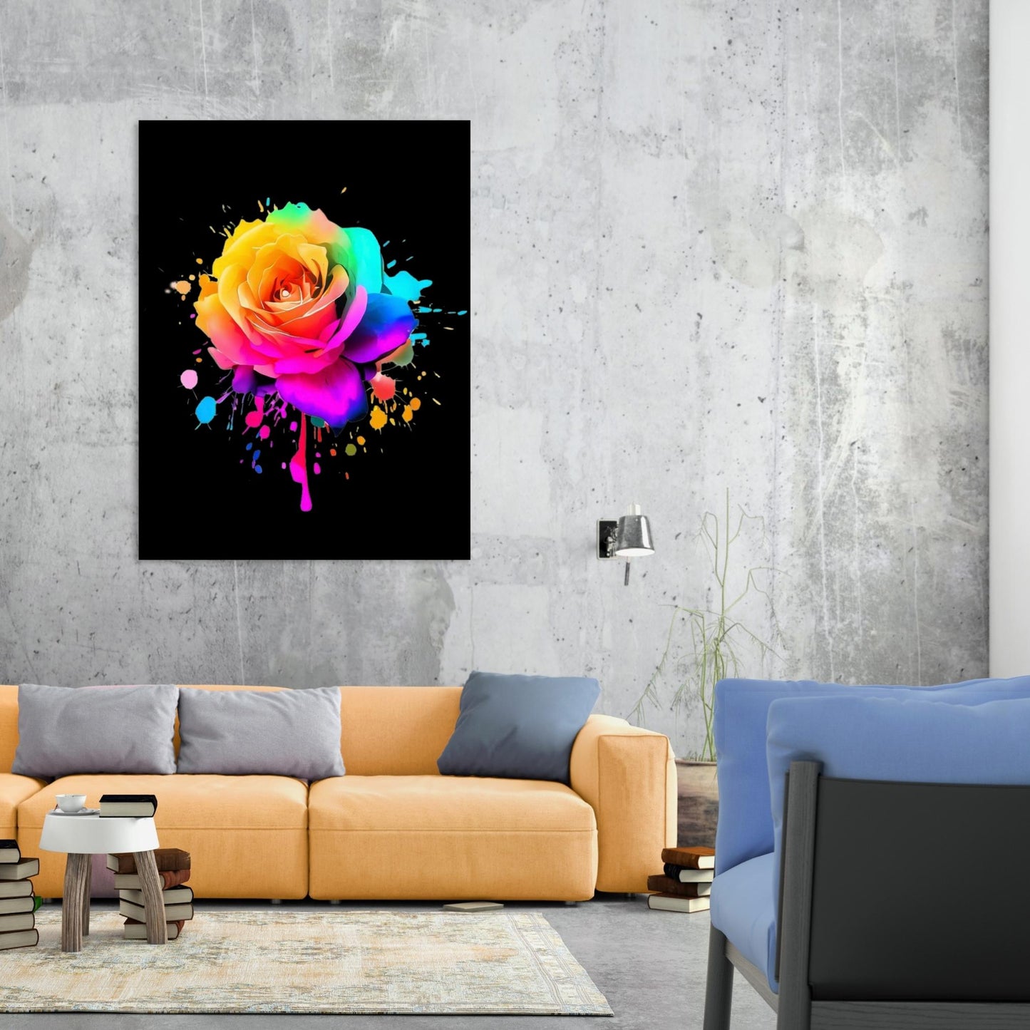 The Rose (Midnight) Wall Art Canvas Print