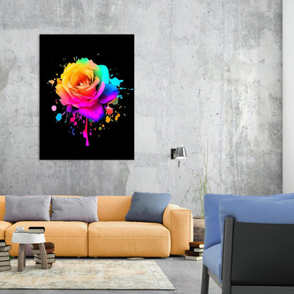 The Rose (Midnight) Wall Art Canvas Print