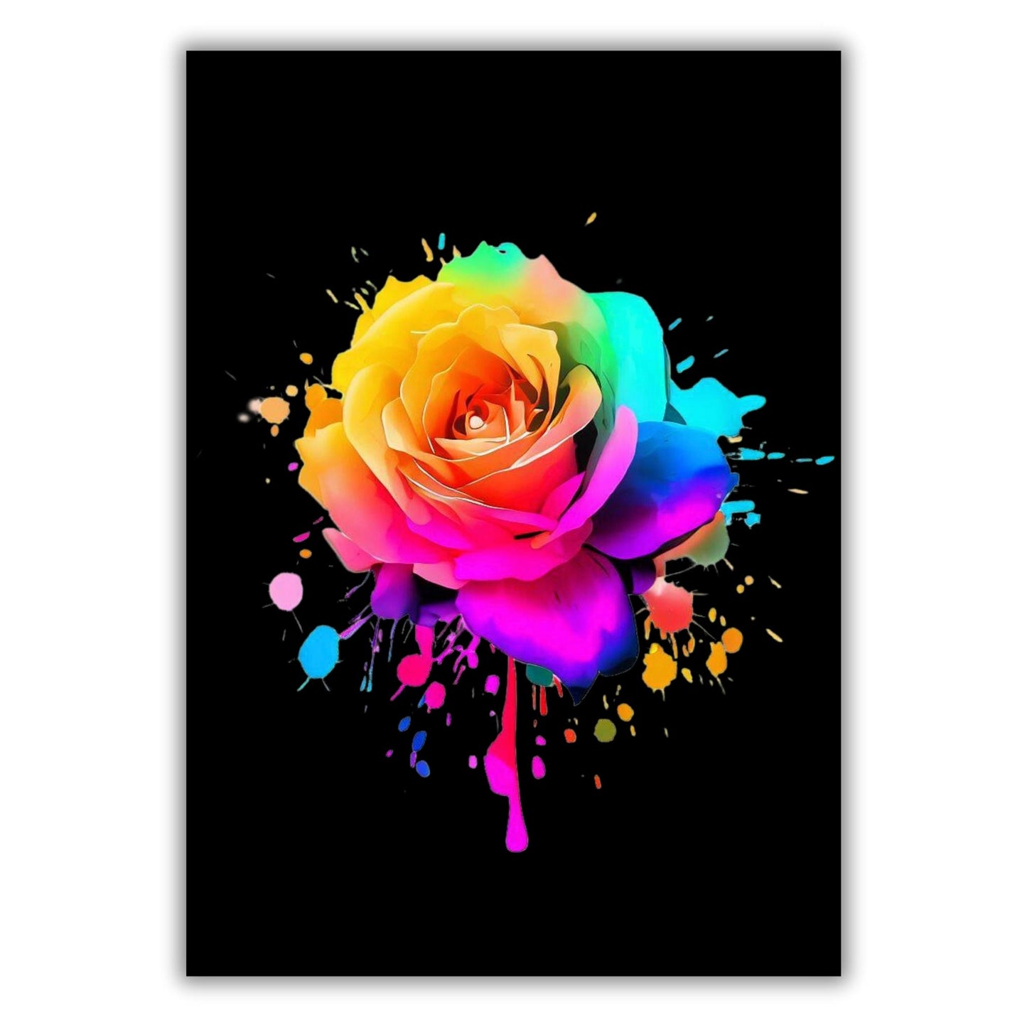 The Rose (Midnight) Wall Art Canvas Print