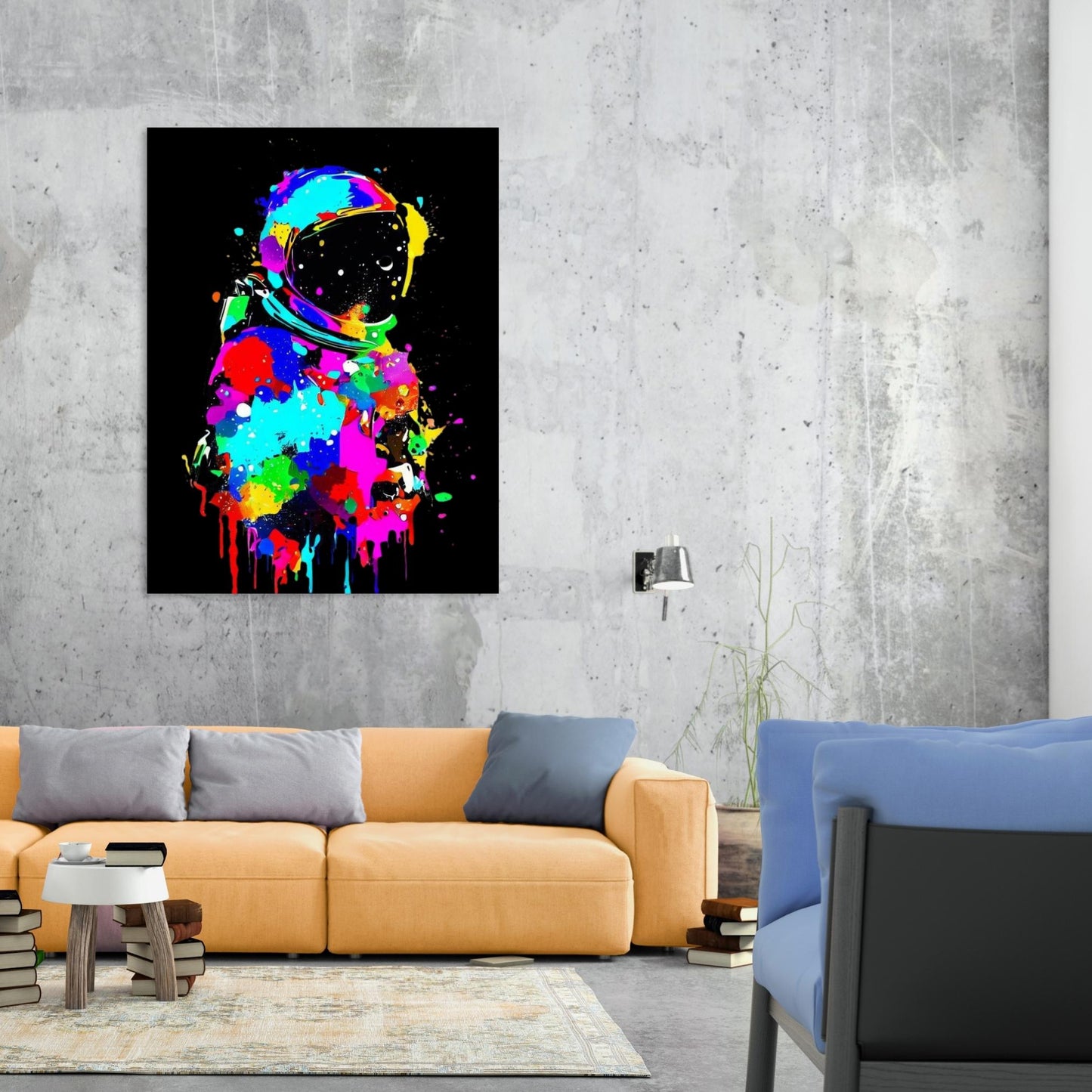 The Astronaut (Midnight) Wall Art Canvas Print