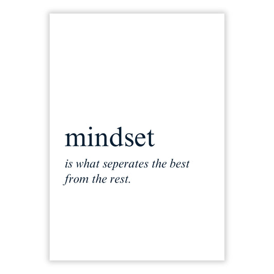 Mindset Inspirational Wall Art Canvas Print