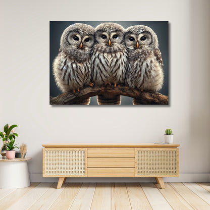 Owls Animal Kingdom Wall Art Canvas Print